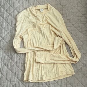 Cream Long Sleeve Top